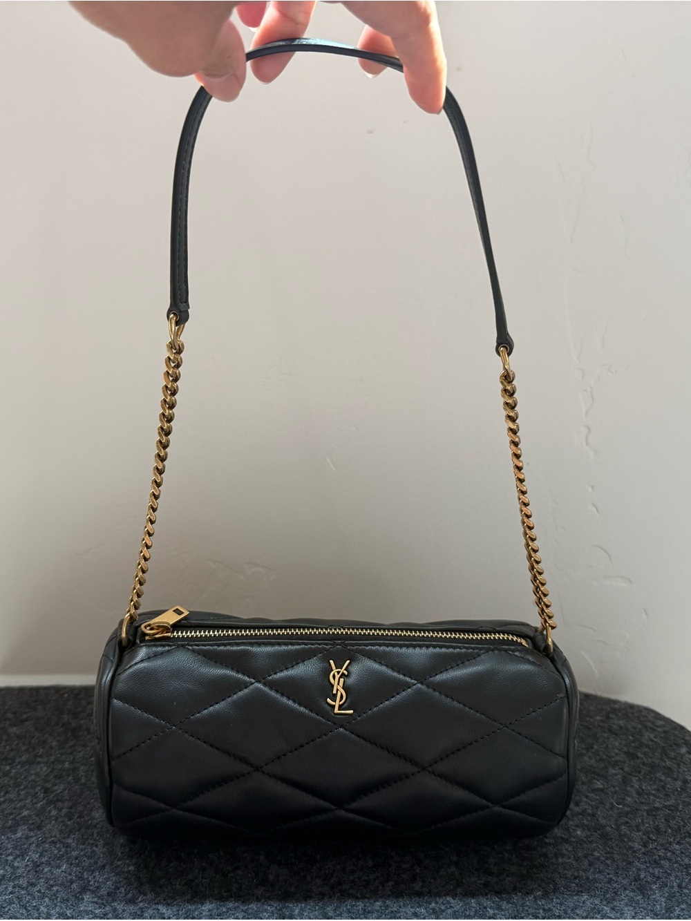 Saint Laurent YSL Tube Bag Sade - Black